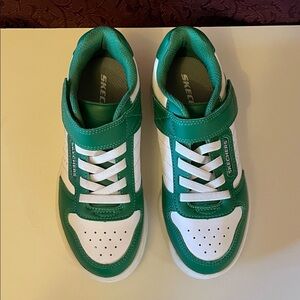 Skechers Kids Green and White Sneakers